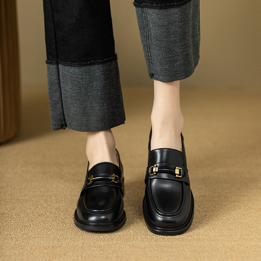 Chaussures en Cuir Véritable de Style Britannique