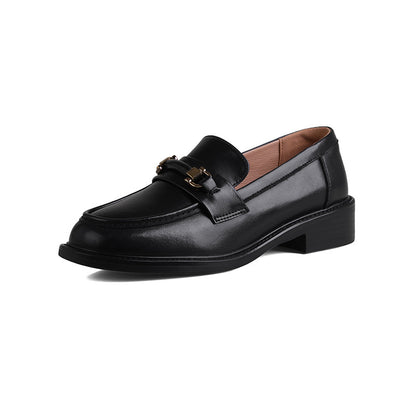 Chaussures en Cuir Véritable de Style Britannique