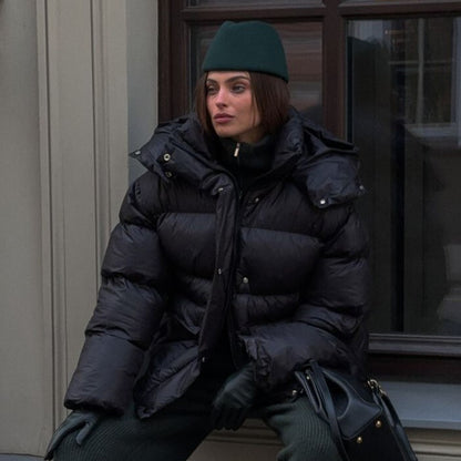 Chivogue Manteau Matelassé à Capuche