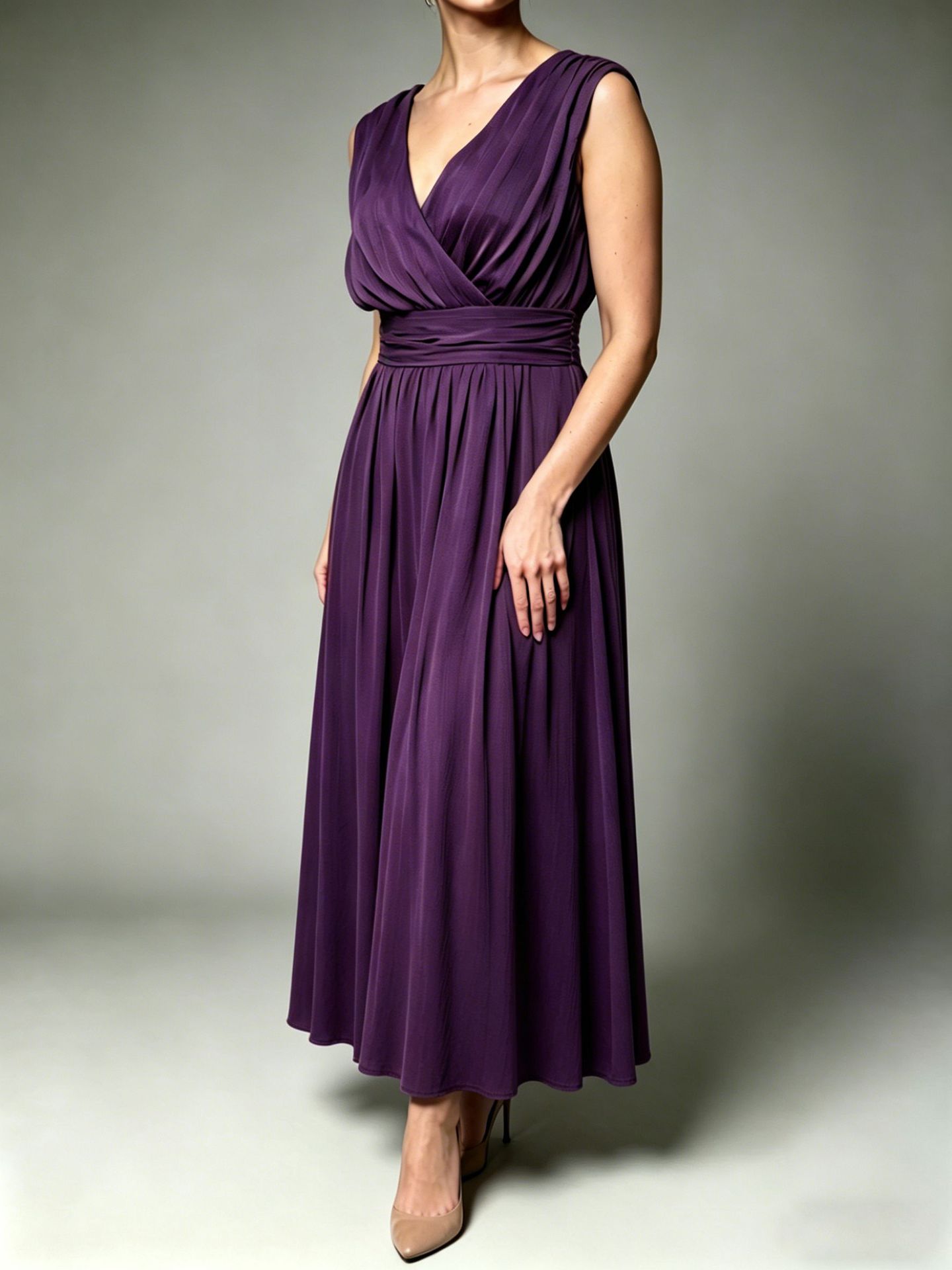 Robe Maxi Élégance Drapée