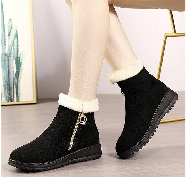 Bottines Chaudes Intérieur Polaire, Plates Confort