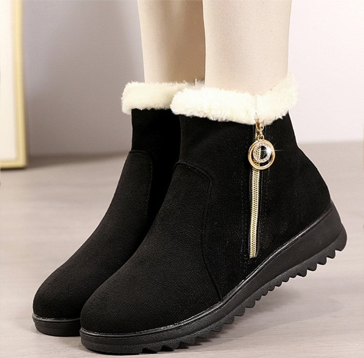 Bottines Chaudes Intérieur Polaire, Plates Confort