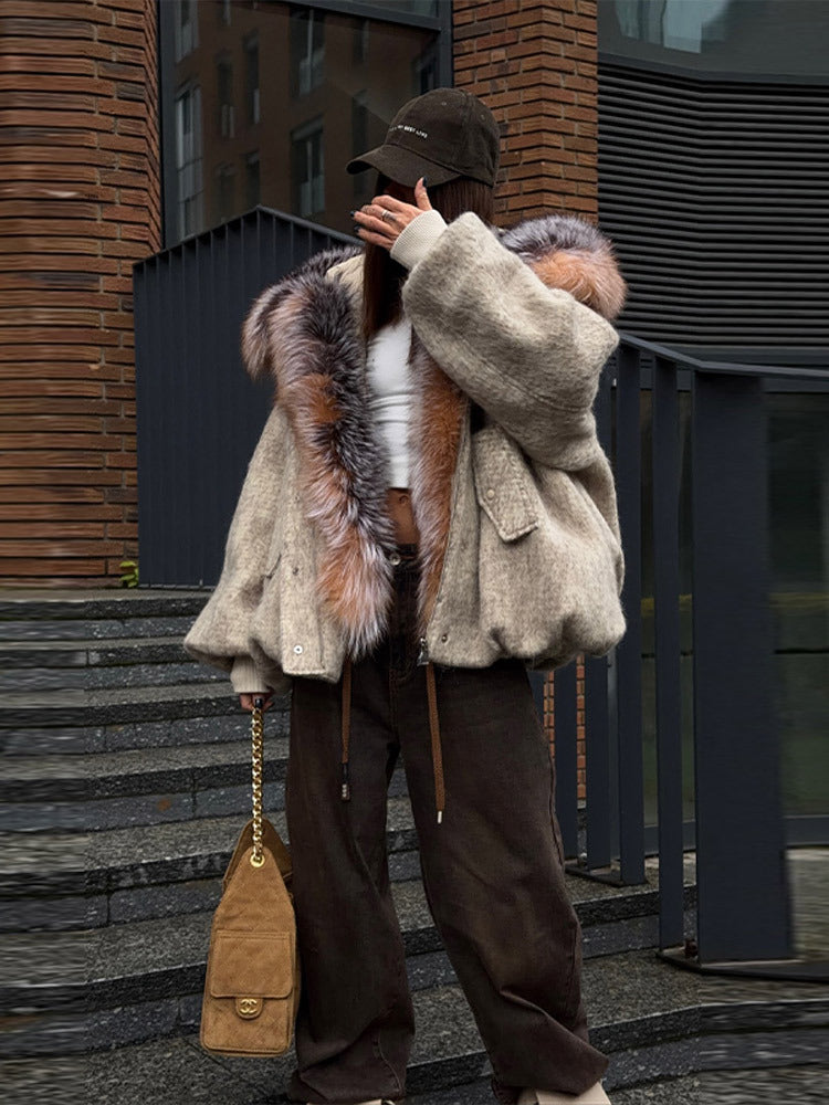 Manteau Court Épais en Coton Rembourré
