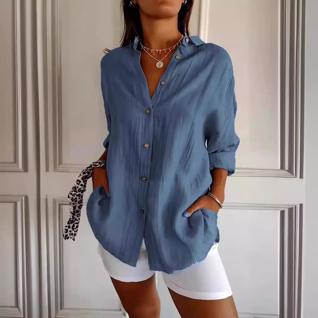 Chemise plissée à simple boutonnage