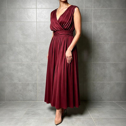 Robe Maxi Élégance Drapée