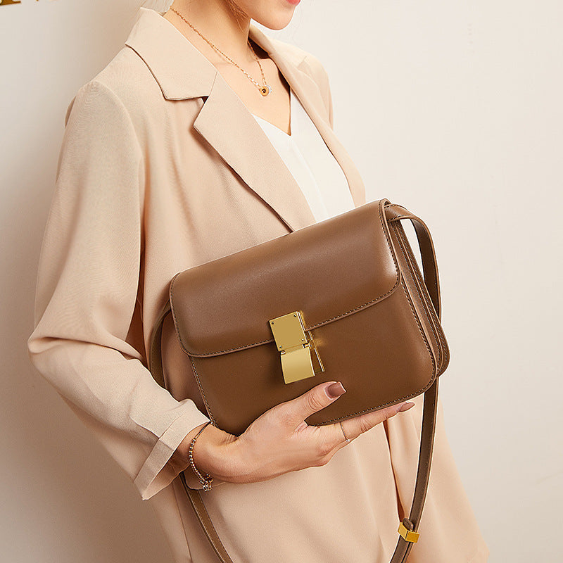 Mini Sac en Cuir Bandoulière - Fermeture Dorée