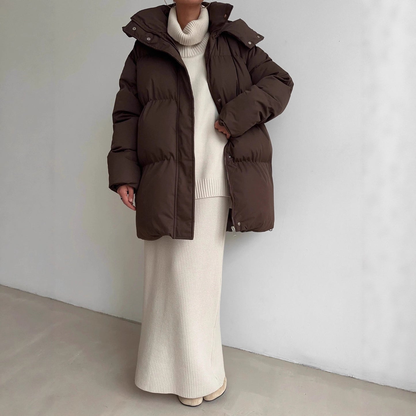 Veste à capuche rembourrée en coton