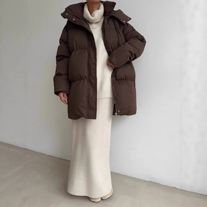 Veste à capuche rembourrée en coton