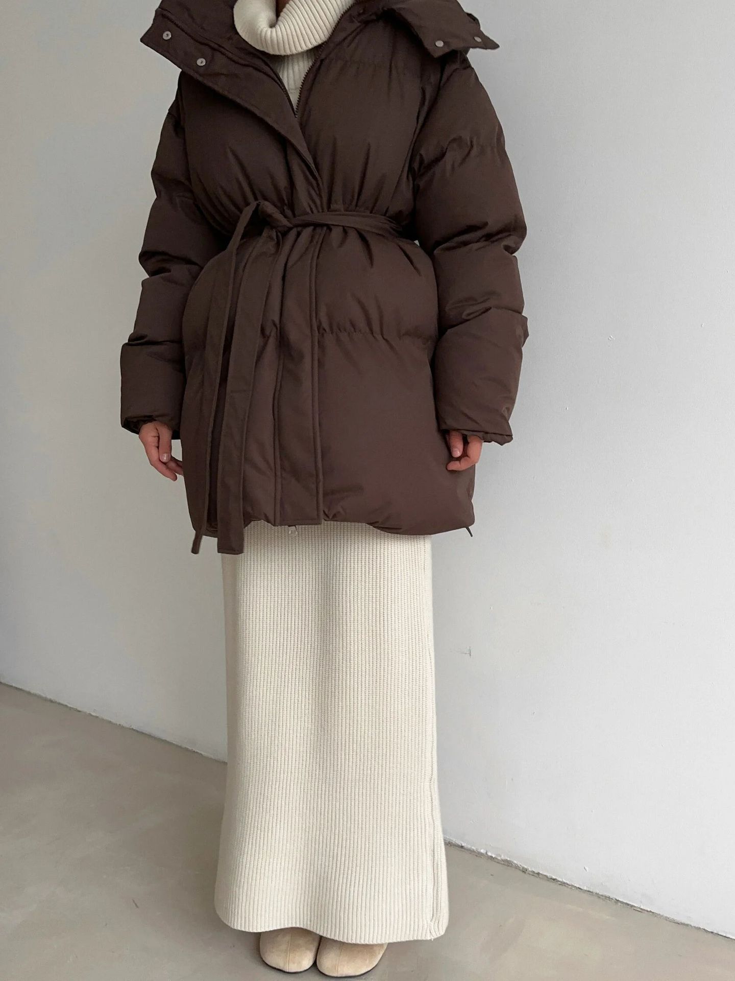 Veste à capuche rembourrée en coton