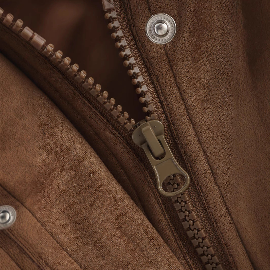 Veste tendance et décontractée en daim