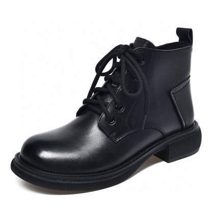 Bottes Martin en cuir souple pour femme – Antidérapantes