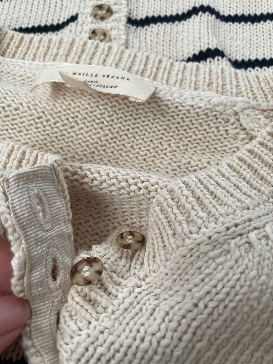Pull en coton   Vintage à Rayures