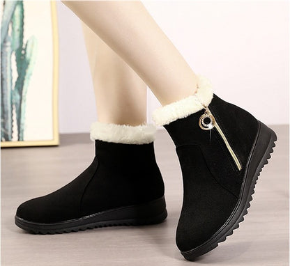Bottines Chaudes Intérieur Polaire, Plates Confort