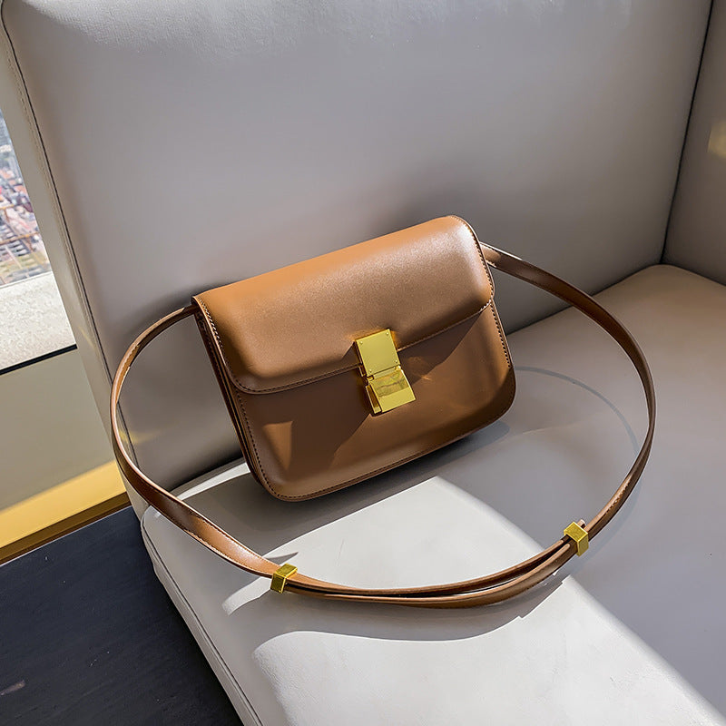 Mini Sac en Cuir Bandoulière - Fermeture Dorée