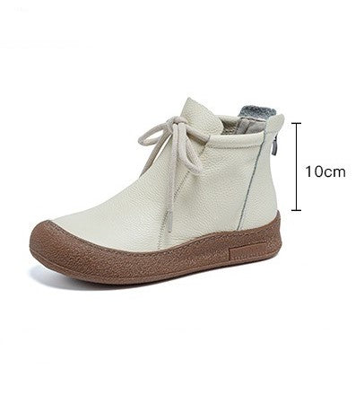 Bottines femme en cuir pleine fleur