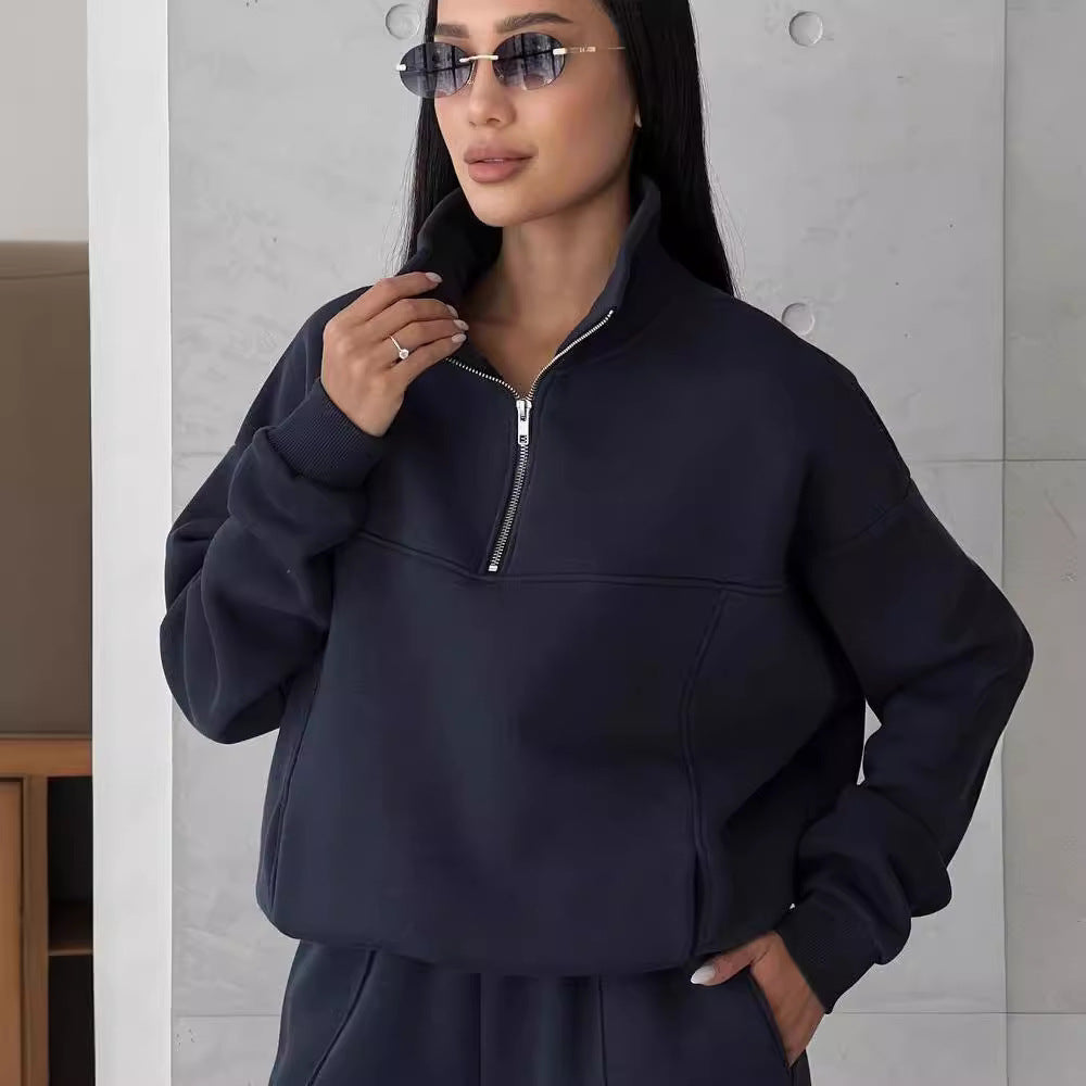 veste zippée légère, contrastes élégants