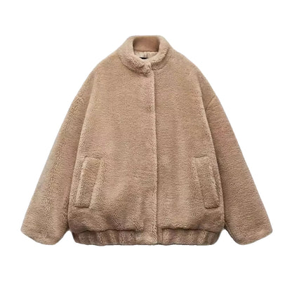 Veste bomber en polaire pour femme