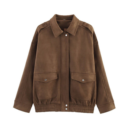 Veste tendance et décontractée en daim