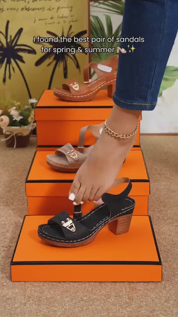 Sandales à Talons Hauts Taille Plus pour l'Été